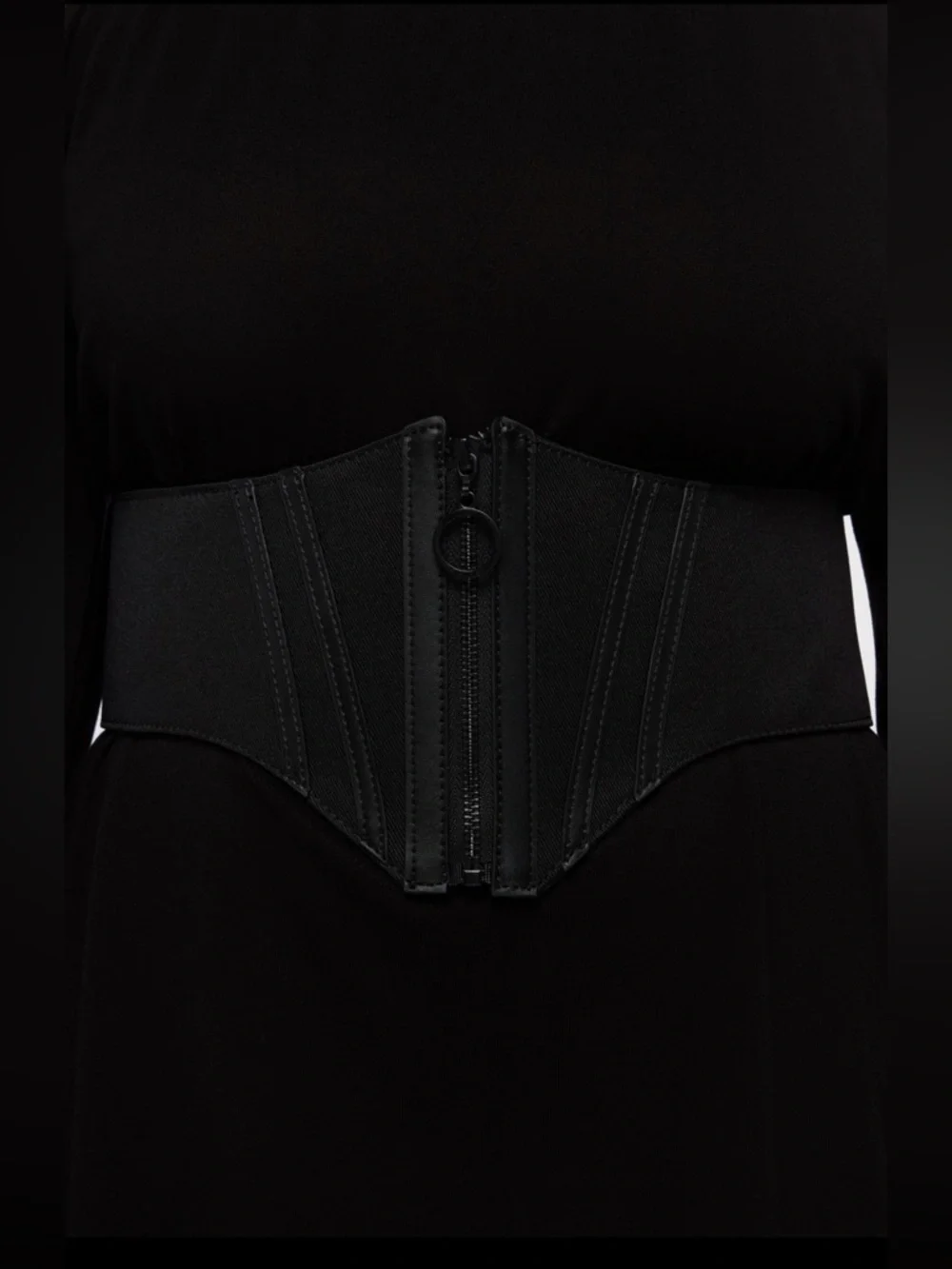 KIHILIST Obsidienne Corset Belt Black Gothic Waist Cincher NWT